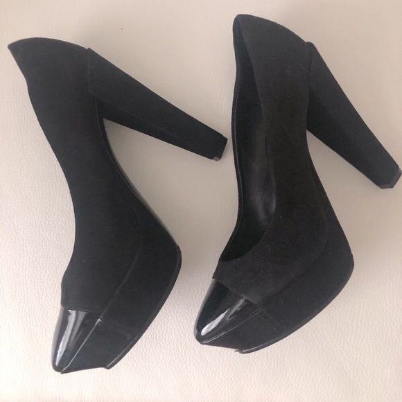 Suede Platform Pumps by Theory - Picture 6 of 16